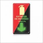 XE3 - EXTINTOR CO2 RETANGULAR - FOTOLUMINESCENTE - ANTI-CHAMAS - ABNT 13434