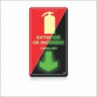 XE4 - EXTINTOR ABC RETANGULAR - FOTOLUMINESCENTE - ANTI-CHAMAS - ABNT 13434